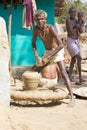 Potter in tribal rural village