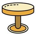 Potters wood table icon color outline vector
