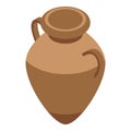 Pottery amphora icon, isometric style