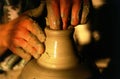 Pottery artistic hands Royalty Free Stock Photo