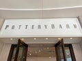 The Pottery Barn sign at an indoor mall in Orlando, Florida