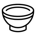 Pottery bowl icon outline vector. Ceramic soup plate