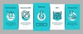 Pottery And Ceramics Onboarding Elements Icons Set Vector