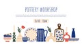 Pottery ceramics workshop banner