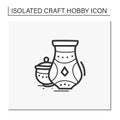 Pottery hand draw icon