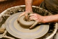 Pottery handcraft close-up at evening greek light Royalty Free Stock Photo