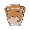 pottery human evolution color icon illustration