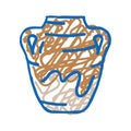 pottery human evolution icon doodle illustration Royalty Free Stock Photo