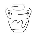 pottery human evolution line icon illustration