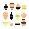 Pottery icon set