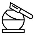 Pottery knife vase icon outline vector. Clay art