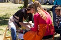 Pottery master class on a street festival