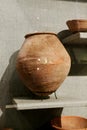 Terracotta Storage Pot, Egyptological Collection, University of Pisa, Tuscany, Italy Royalty Free Stock Photo