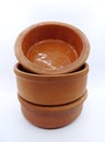 Pottery bowls made of clay in Cappadocia Royalty Free Stock Photo
