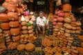 Pottery seller at the Khanderao Market in Vadodara, Gujarat, India Royalty Free Stock Photo