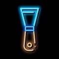 pottery spatula neon glow icon illustration