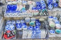 Pottery stall at the Hoi An Market, Vietnam. Royalty Free Stock Photo