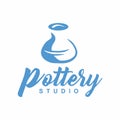 Pottery Studio Logo Design Vector Illustration Drawing