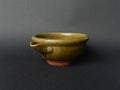 Pottery tea bowl from Japan 1 Royalty Free Stock Photo