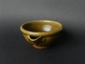 Pottery tea bowl from Japan 2 Royalty Free Stock Photo