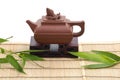 Pottery tea service Royalty Free Stock Photo