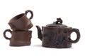 Pottery tea service Royalty Free Stock Photo
