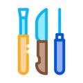 Pottery tools icon vector outline illustration