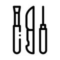 Pottery tools icon vector outline illustration