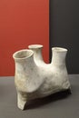 Pottery Vessel with Three Spouts