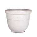 Pottery, white flower pot