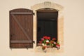 Pottet Geranium In Window Royalty Free Stock Photo