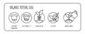 Potting mix concept. Organic Soil icons for Plants. Planting preparation stage. Editable stroke