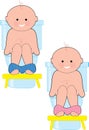 Potty Baby Royalty Free Stock Photo