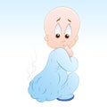 Potty Time - Baby Vector Illustration Royalty Free Stock Photo