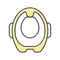potty training seat color icon vector illustration