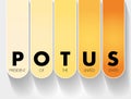 POTUS - President of the United States acronym, concept background Royalty Free Stock Photo