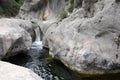 Pou Clar Water Falls in Ontinyent, Valencia, Spain Royalty Free Stock Photo