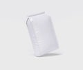 Pouch packaging white color and craft paper or cartoon realistic texture