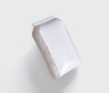 Pouch packaging white color and craft paper or cartoon realistic texture