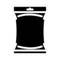 pouch plastic package glyph icon vector illustration Royalty Free Stock Photo
