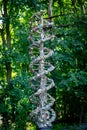 Vertical view of Sculptor Suprina TrocheÃ¢â¬â¢s The DNA Totem, an art installation, shaped like Royalty Free Stock Photo