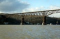 The Walkway over the Hudson, formally the PoughkeepsieÃ¢â¬âHighland Railroad Bridge. A steel Royalty Free Stock Photo