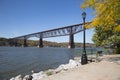 Poughkeepsie Railroad Bridge in upstate New York Royalty Free Stock Photo