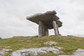 Poulnabrone, portal tomb in The Burren limestone karst landscape