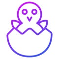 poultry, chicken thin line icon