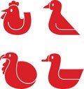 Poultry icons