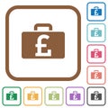 Pound bag simple icons Royalty Free Stock Photo