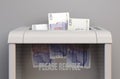 Pound Banknotes In Shredder Royalty Free Stock Photo