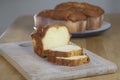 Pound Cake on Cutting Board Royalty Free Stock Photo