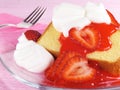 Pound Cake With Strawberries Royalty Free Stock Photo